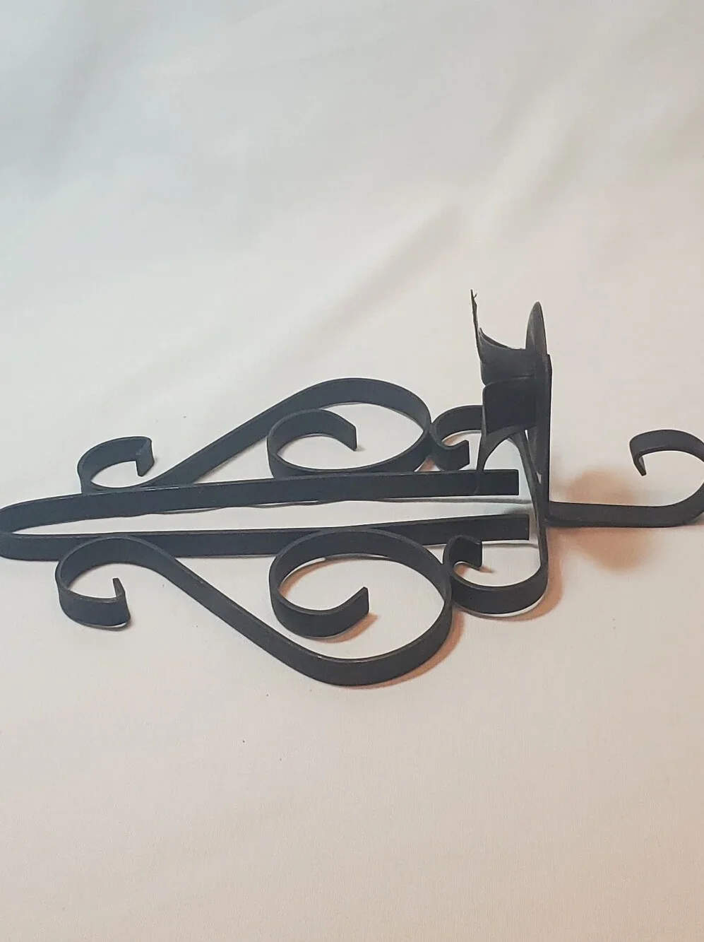 Black Victorian Gothic Vtg Scroll Wall Hanging Sconce Taper Candle Holder